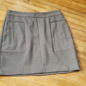 Loft gray linen style mini skirt